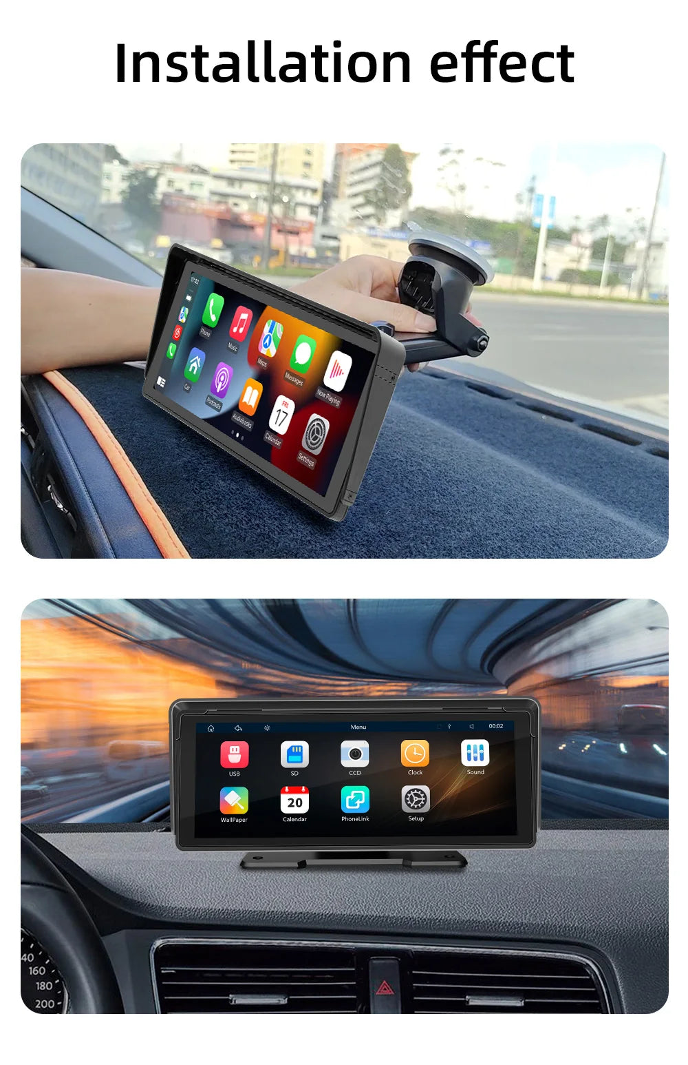 DashLink 10.26" Smart Car Display – Wireless CarPlay & Android Auto